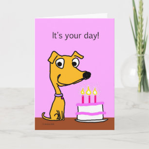 Tarjeta de cumpleaños de perro