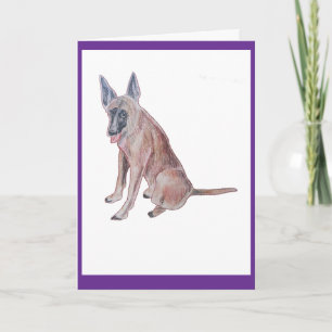 Tarjeta de cumpleaños de perro arcoíris