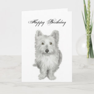 Tarjeta de cumpleaños de perro con verso
