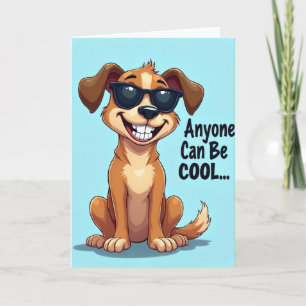 Tarjeta de cumpleaños de perro de dibujos animados