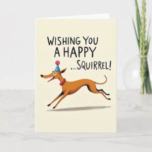 Tarjeta de cumpleaños de perro de dibujos animados