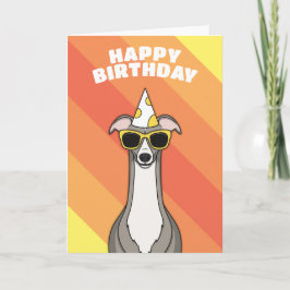 Tarjeta de cumpleaños de perro de Greyhound