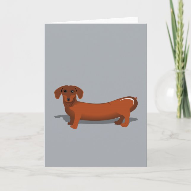 Tarjeta de cumpleaños de perro de salchicha (Anverso)