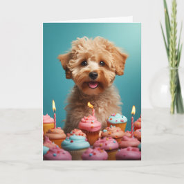 Tarjeta de cumpleaños de perro divertida con paste