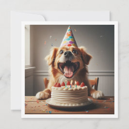 Tarjeta de cumpleaños de perro, Fiesta de perro, C