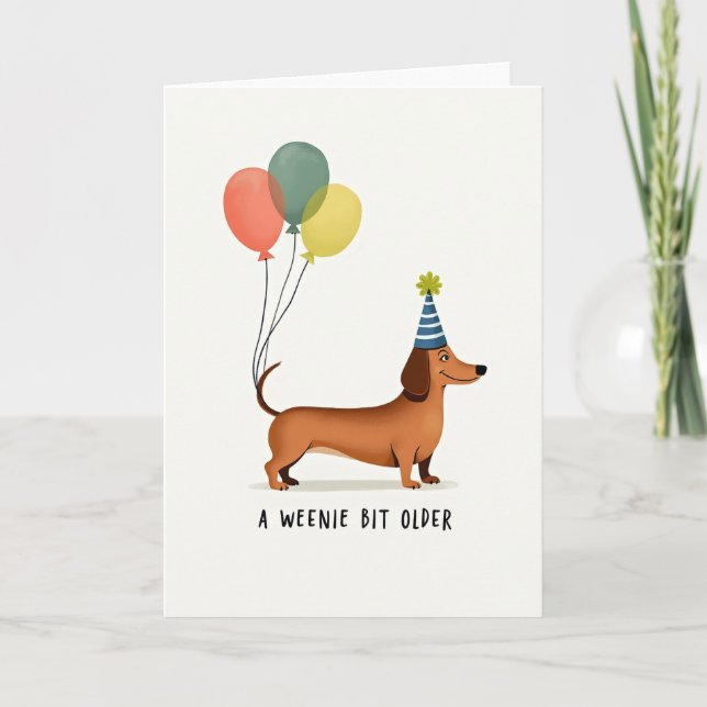 Tarjeta de cumpleaños de perro globo (Anverso)