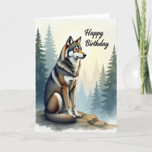 Tarjeta de cumpleaños de perro místico soñador