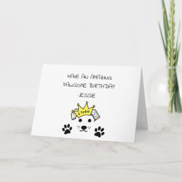 Tarjeta de cumpleaños de perro, personalízate con 