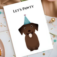 Tarjeta de cumpleaños de perro, recuperemos el lab