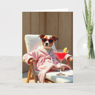 Tarjeta de cumpleaños de perro relajado