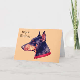 Tarjeta de cumpleaños de Personalizable Black Dobe