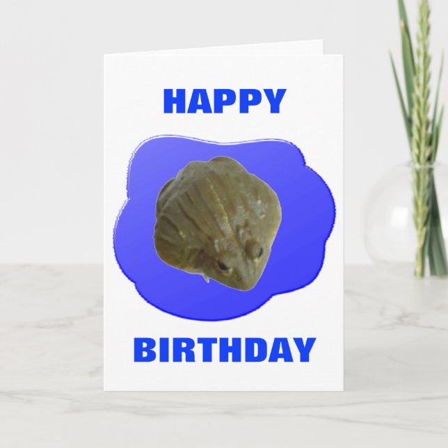 Tarjeta de cumpleaños de Personalizable Bullfrog (Anverso)