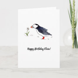 Tarjeta de cumpleaños de personalizable de Puffin