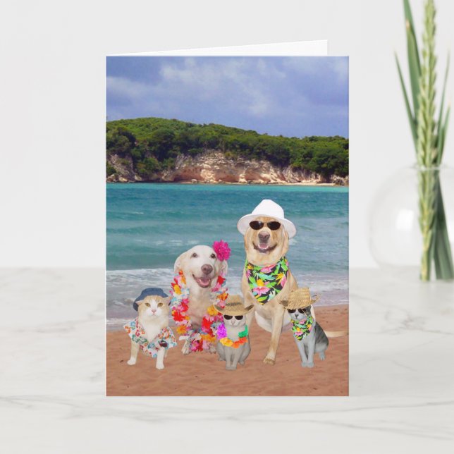 Tarjeta de cumpleaños de personalizable en Hawai (Anverso)