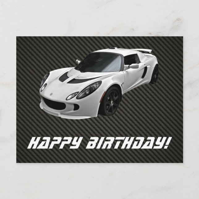 Tarjeta de cumpleaños de personalizable Lotus Exig (Anverso)