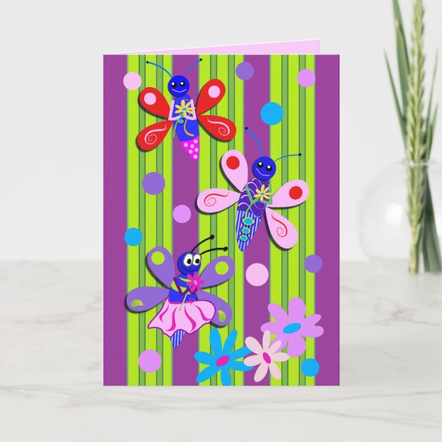 Tarjeta de cumpleaños de Personalizado Cute (Anverso)