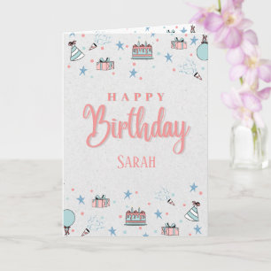 Tarjeta de cumpleaños de Personalizado Cute