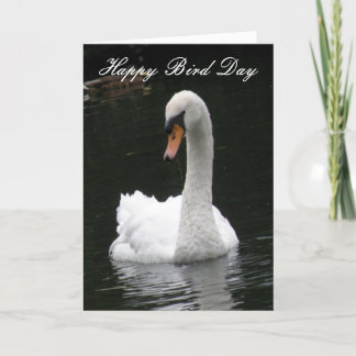 Tarjeta de cumpleaños de Personalizado de cisne bl