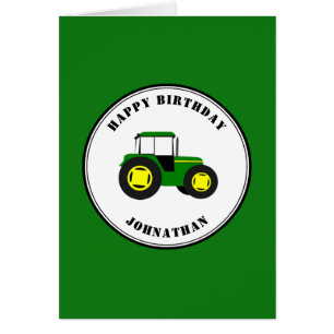 TARJETA de cumpleaños de Personalizado de Tractore