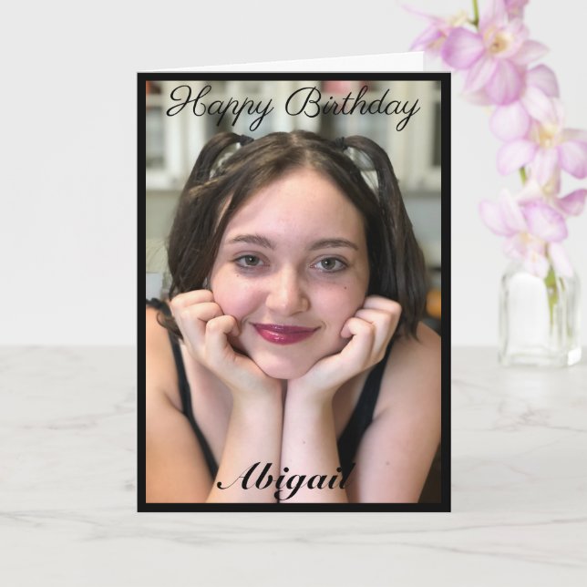 Tarjeta de cumpleaños de personalizado grande para (Orquídea)