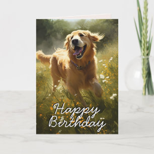 Tarjeta de cumpleaños de personalizado Happy Golde