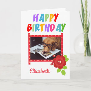Tarjeta de cumpleaños de personalizado Photo Dog