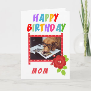 Tarjeta de cumpleaños de personalizado Photo Mom