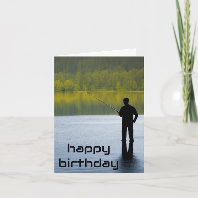 tarjeta de cumpleaños de pesca (Anverso)