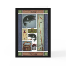 Tarjeta de cumpleaños de pesca