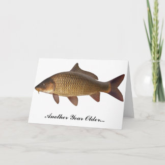 Tarjeta de cumpleaños de pesca de carpa