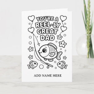 tarjeta de cumpleaños de pesca plegable para color