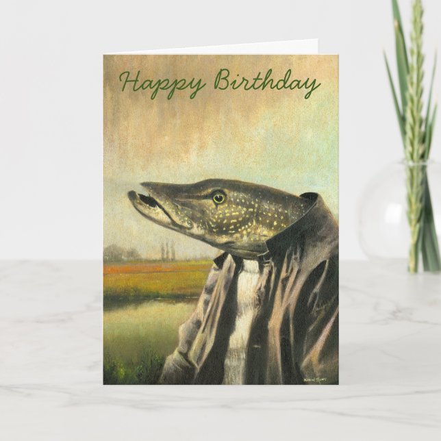 Tarjeta de cumpleaños de Pescado de Pike (Anverso)