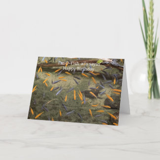 Tarjeta de cumpleaños de pescado humorística