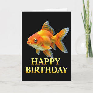 TARJETA DE CUMPLEAÑOS DE PESCADO ROJO PRIMER PLANO