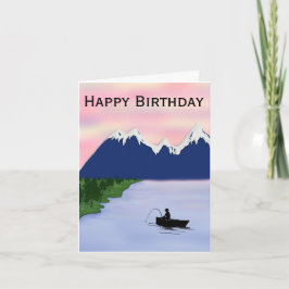 Tarjeta de cumpleaños de pescadores para hombres
