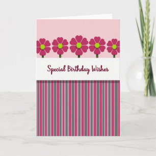 Tarjeta de cumpleaños de pétalo de corazón