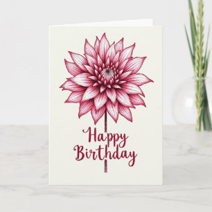 Tarjeta de cumpleaños de pétalos en capas