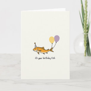 Tarjeta de cumpleaños de pez alegre