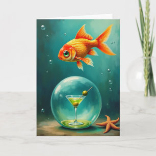 Tarjeta de cumpleaños de pez caprichosa