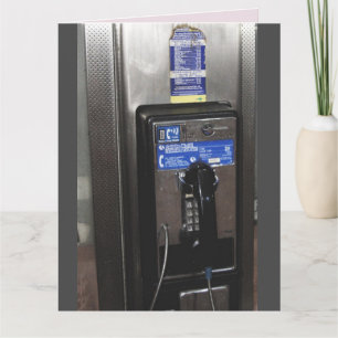 TARJETA DE CUMPLEAÑOS DE PHONE BOOTH DE LOS AÑOS 1