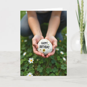 Tarjeta de cumpleaños de piedra portátil