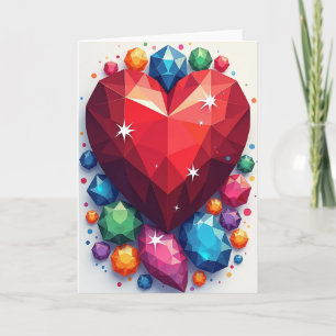 Tarjeta de cumpleaños de piedra preciosa alegre