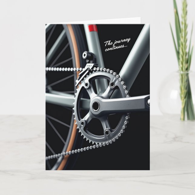 Tarjeta de cumpleaños de pieza de bicicleta (Anverso)