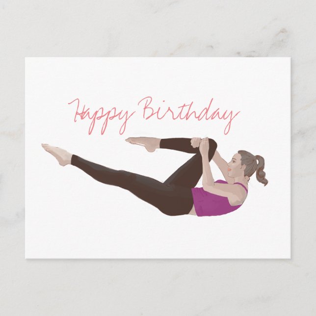 Tarjeta de cumpleaños de Pilates (Anverso)