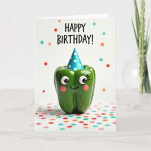 Tarjeta de cumpleaños de pimienta caprichosa