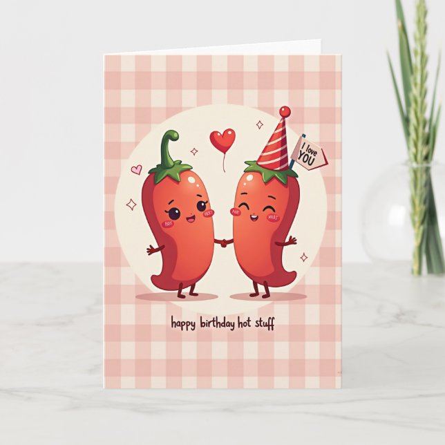 Tarjeta de cumpleaños de pimiento dulce (Anverso)
