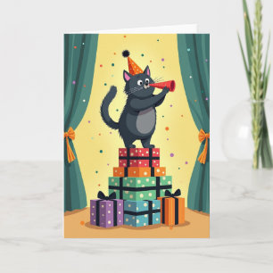 Tarjeta de cumpleaños de pirámide de regalos