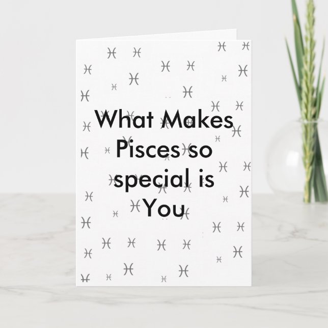 Tarjeta de cumpleaños de Pisces (Anverso)