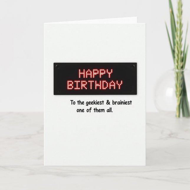 Tarjeta de cumpleaños de Pixel (Anverso)