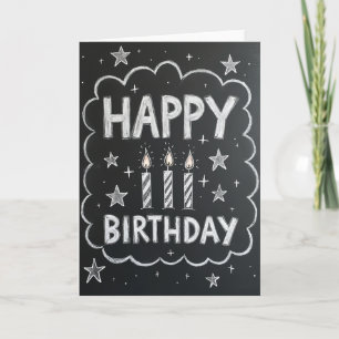 Tarjeta de cumpleaños de pizarra